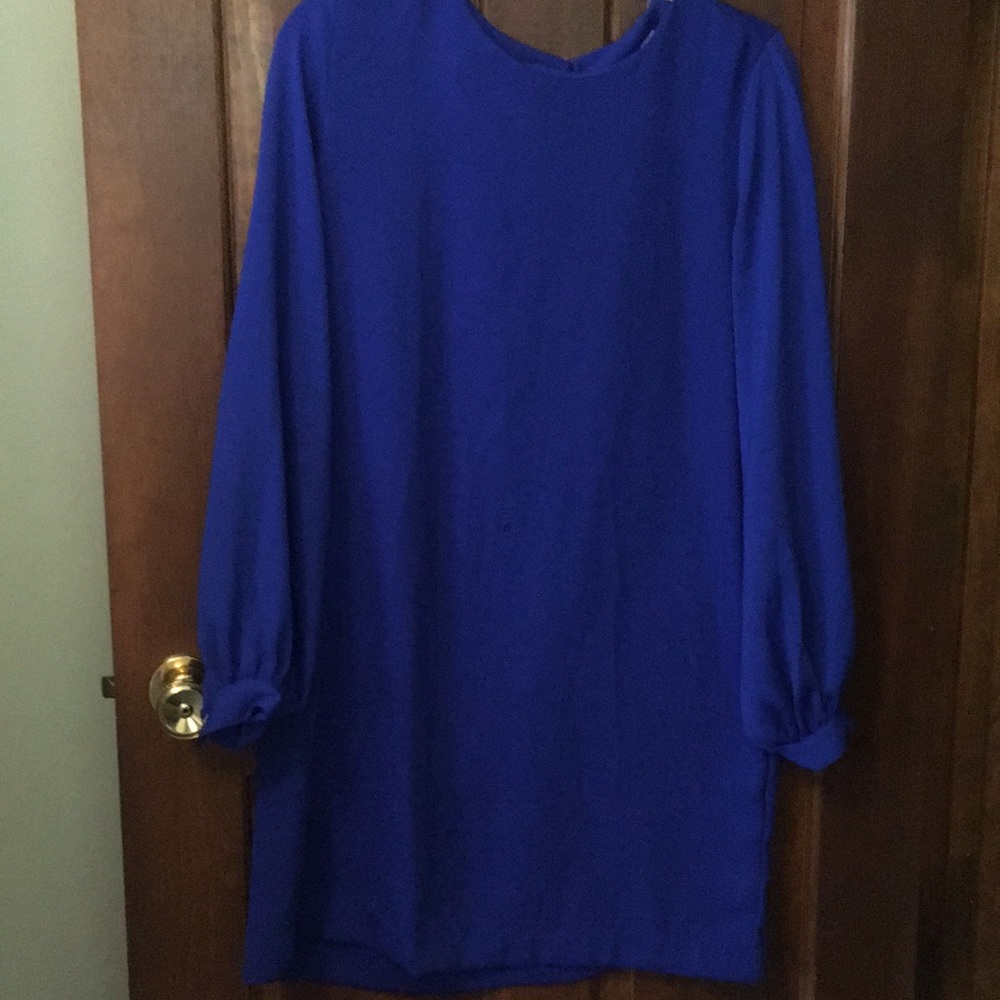 Royal blue long sleeve dress